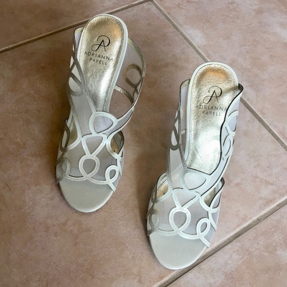 White Heels - Open Toe - Formal/Wedding - Anthro - Picture 2 of 8